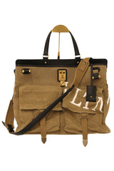 VALENTINO VLTN Military Khaki Canvas Maxi Top Handle